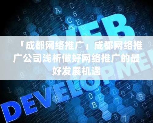 「成都網絡推廣」成都網絡推廣公司淺析做好網絡推廣的最好發展機遇